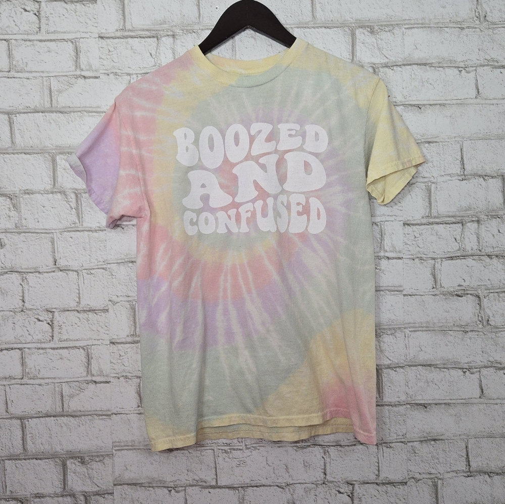 Boozed‎ and Confused tie-dye tee